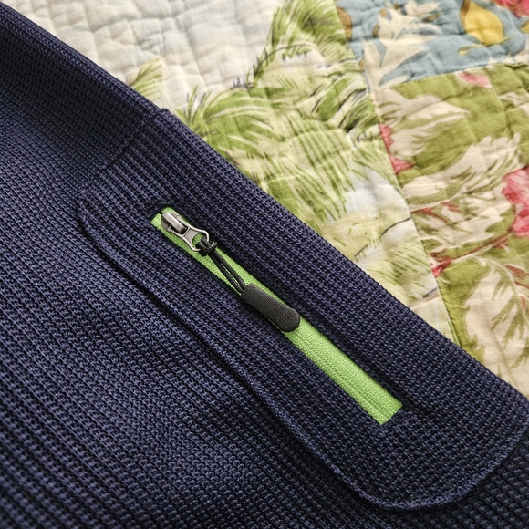 Seattle Seahawks NFL Team Apparel Quarter Zip Fleece Pullover Size Large Navy - Picture 4 of 10